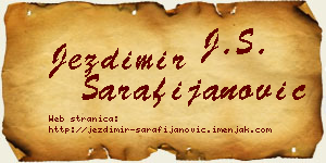 Jezdimir Sarafijanović vizit kartica